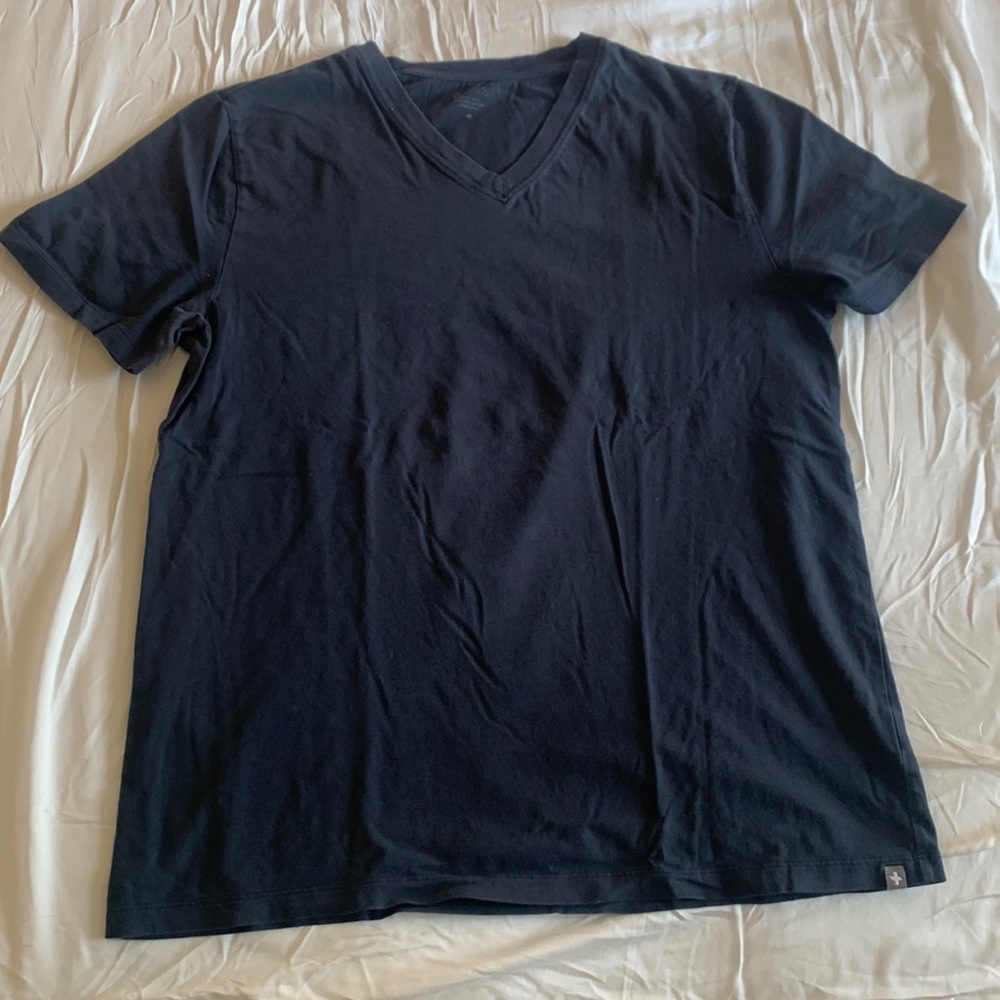 Figs navy blue V-neck T shirt, size M